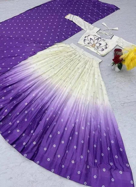 PC 500 Chinon With Real Hand Work With Digital Print Lehenga With Choli Dupatta Wholesale In India
